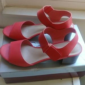 Breckelle's cute Red Sandals.